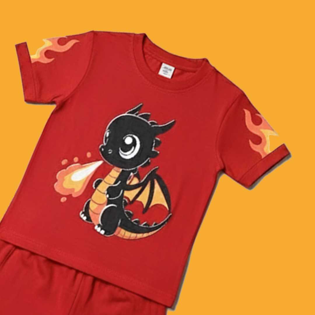 Little Dragon Fire Unisex Co-ord Set: Born to Breathe Fire!