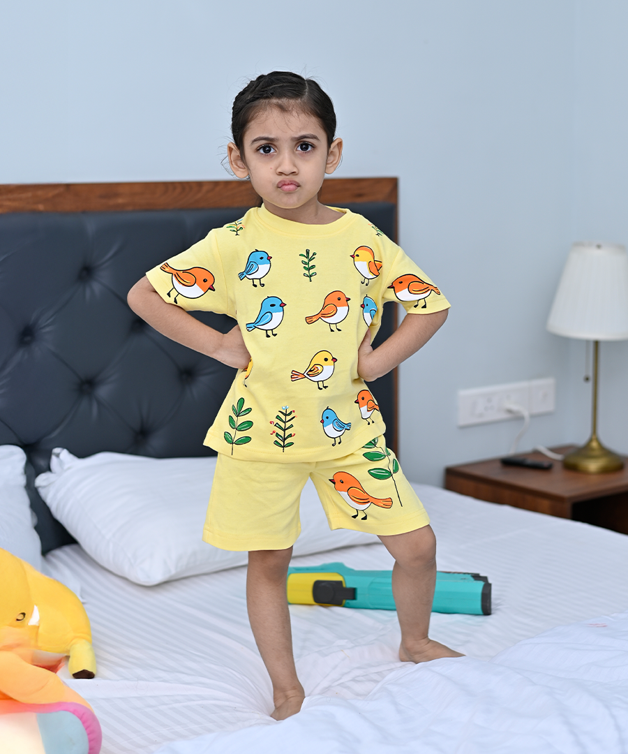 Sunshine Birdie Unisex Co-ord Set: Fly into Fun!