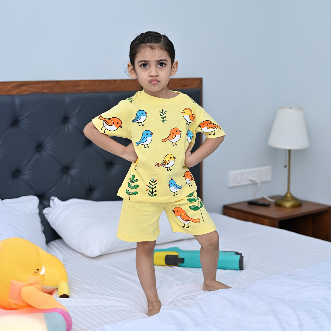 Sunshine Birdie Unisex Co-ord Set: Fly into Fun!